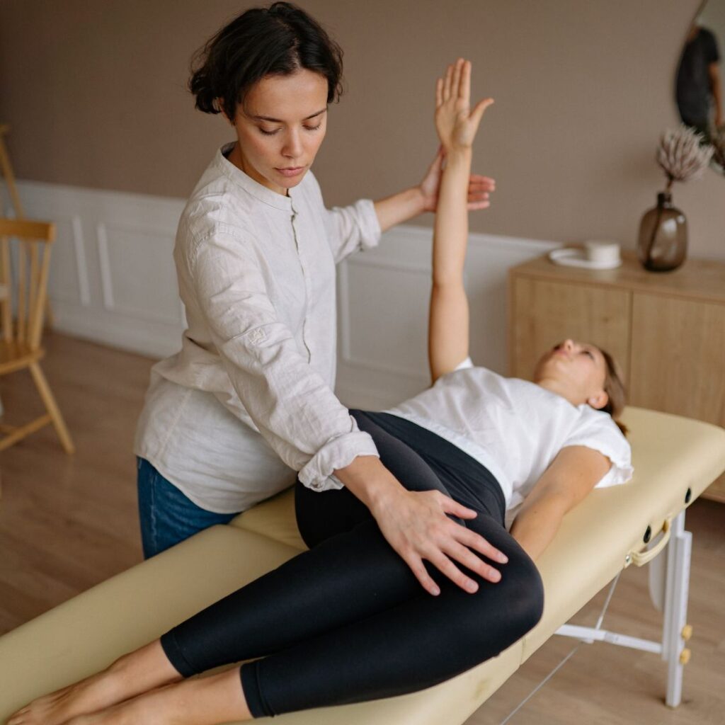 woman in physical therapy