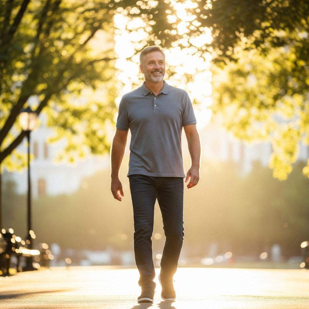 Man walking in the park